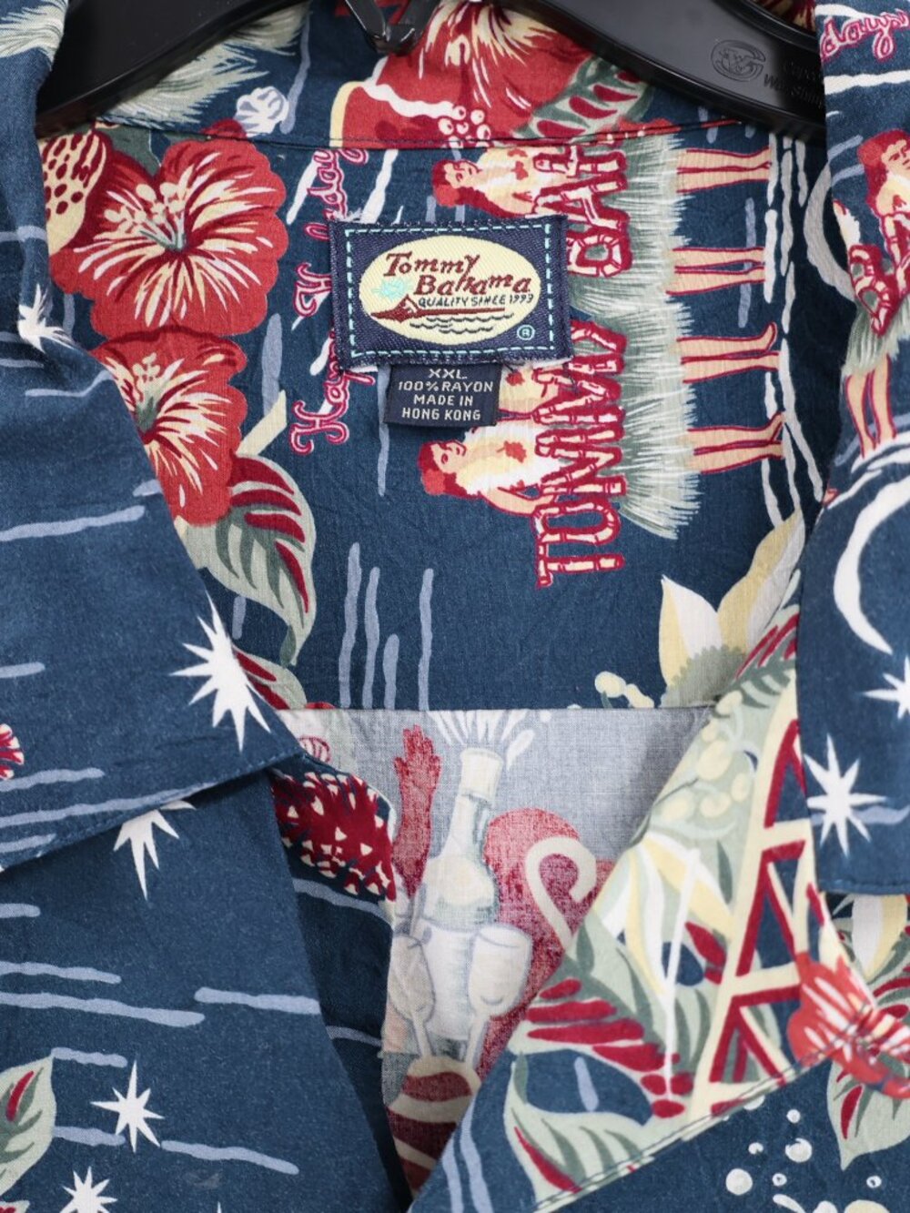 Vintage Tommy Bahama hawaiian Shirt Men's 2XL Happy holidays chistmas greetings - Picture 5 of 11